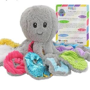 Quiggly Sensory Octopus Plush Toy Brand New